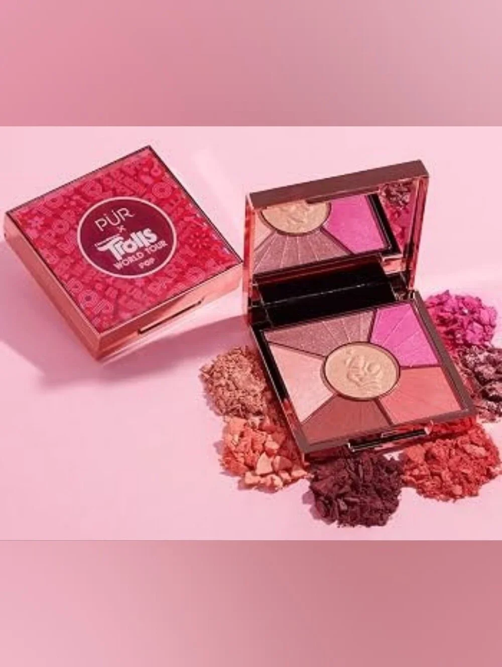 POP PUR X Trolls SWATCHED RARE Pressed Eye Palette Euc